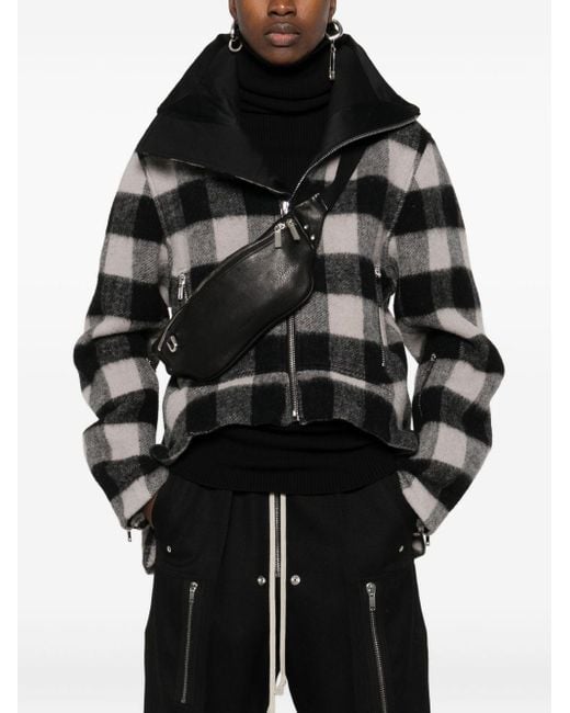 Rick Owens Black Leather Bumbag