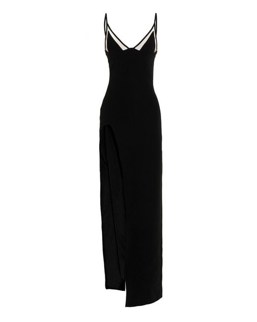 David Koma Black 'Open Leg Cami' Dress