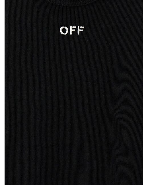 Off- Top Off Stamp A Coste di Off-White c/o Virgil Abloh in Black