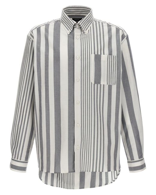 A.P.C. Gray Mateo Shirt, Blouse for men