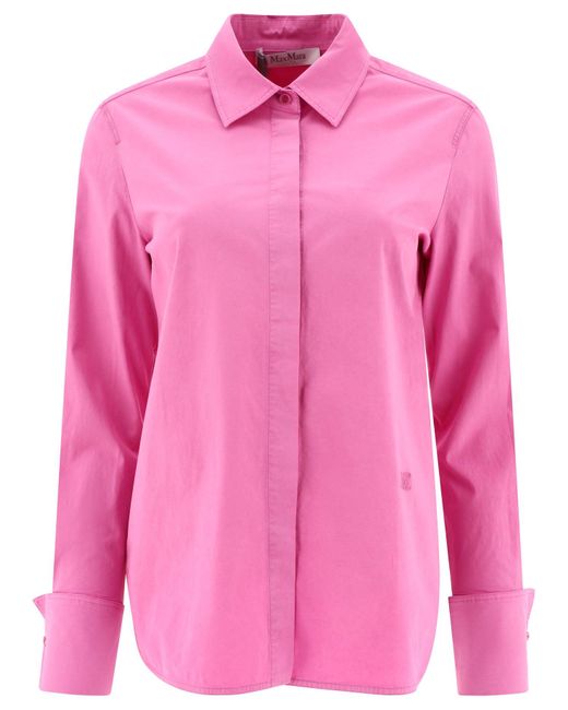 Camicia aderente Stretch Tela di Max Mara in Pink