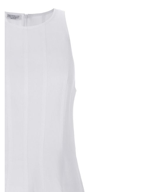 Long Dress Abiti Bianco di Brunello Cucinelli in White