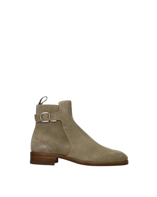 Louboutin Multicolor Ankle Boot Valido Suede Beige for men