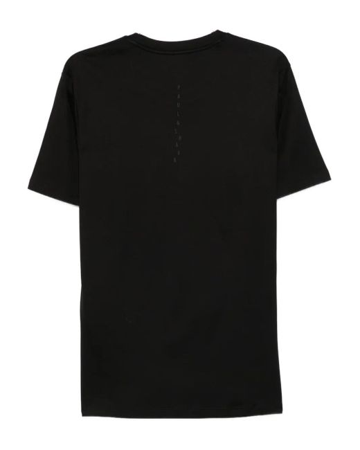 Paul & Shark Black Back-Print Cotton T-Shirt for men