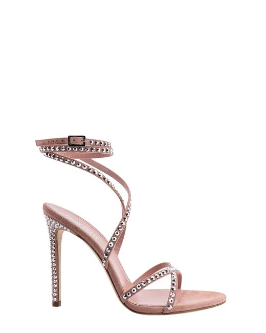 Paris Texas Pink Rounded Toe Leather Sandals