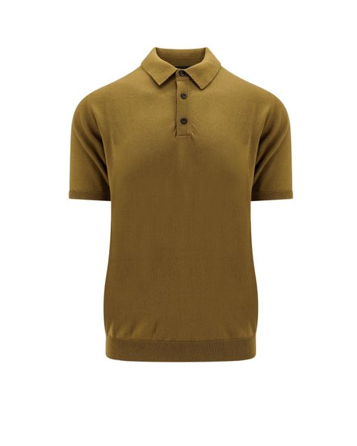 Roberto Collina Green Cotton Polo Shirt for men