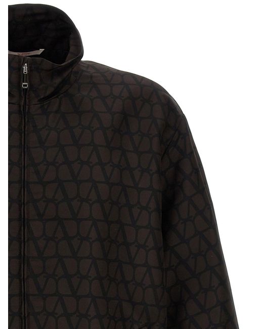 Valentino Garavani Black Toile Iconographe Jacket Casual Jackets, Parka for men