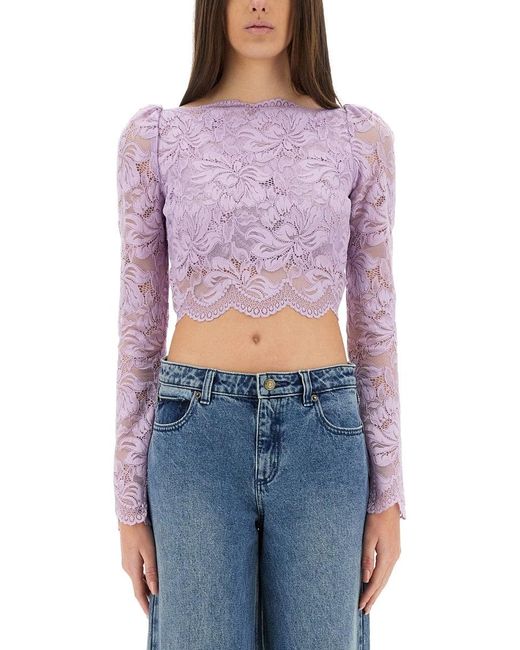 Lace Top-Donna di Rabanne in Purple