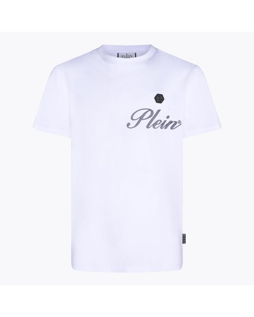 Philipp Plein Men's White T-Shirts And Polos Light And Natural