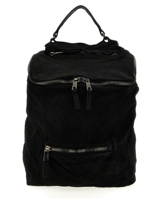 Giorgio Brato Leather Suede Backpack in Black for Men | Lyst