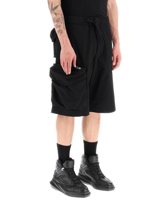 OAMC Black Oversized Shorts With Maxi Pockets for men
