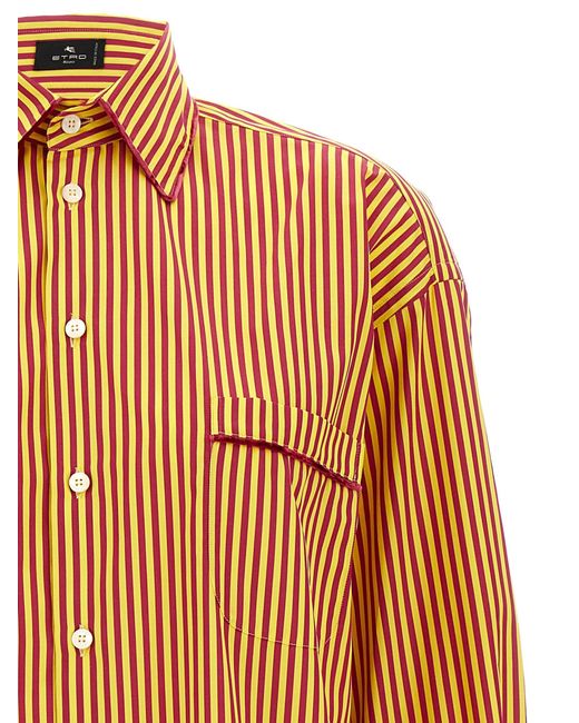 Striped Shirt Camicie Multicolor di Etro in Orange