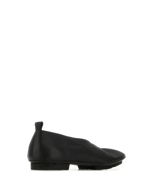 Uma Wang Brown Asymmetric Toe Slip-On Ballerinas