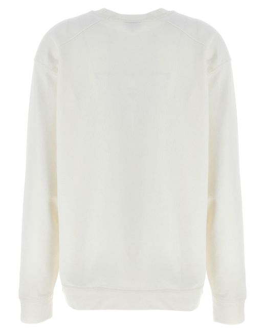 Ganni White Kittens Print Cotton Sweatshirt