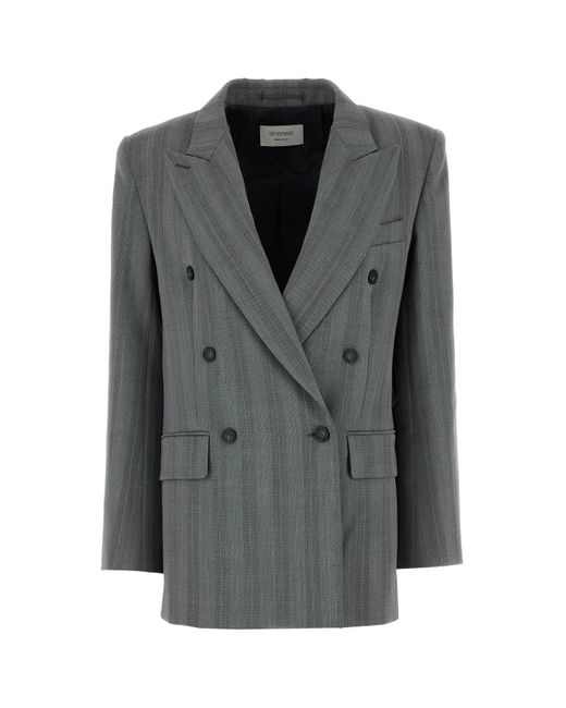 Max Mara Black Embroidered Stretch Wool Blend Merlot Blazer