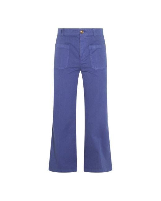Trousers Deep-Donna di Chloé in Blue
