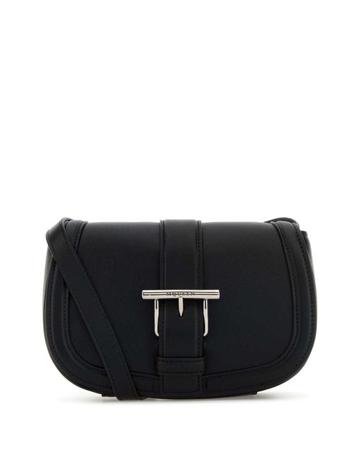 Alexander McQueen Black Leather Mini Satchel Crossbody Bag