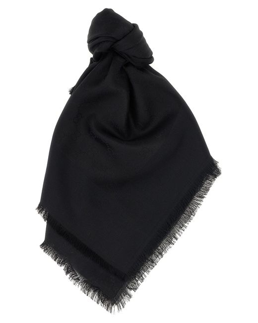 Gg Jacquard Shawl Sciarpe Nero-Donna di Gucci in Black
