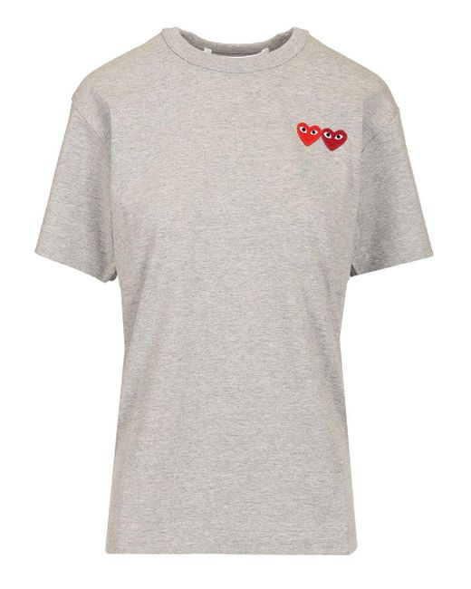 COMME DES GARÇONS PLAY White Multi Hearts T-Shirt