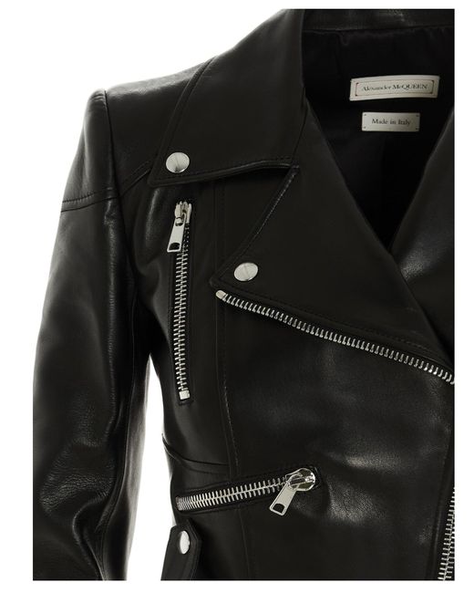 Alexander McQueen Black Peplum Jacket Coats, Trench Coats