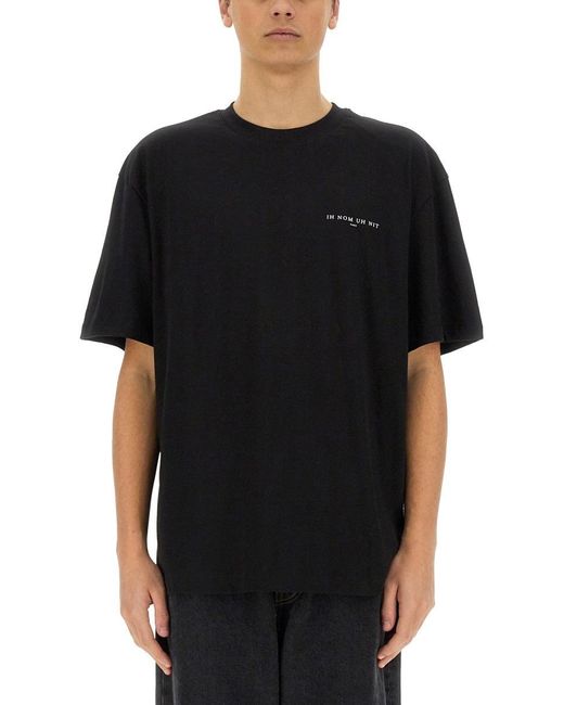 Ih Nom Uh Nit Black This Is Authentic Mask Print Tshirt for men