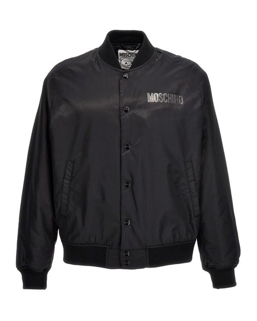 Moschino Black Teddy Casual Jackets, Parka for men