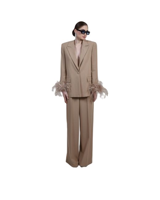 Tailleur Giacca e Pantaloni Ares Camel- -Camel di The Archivia in Natural