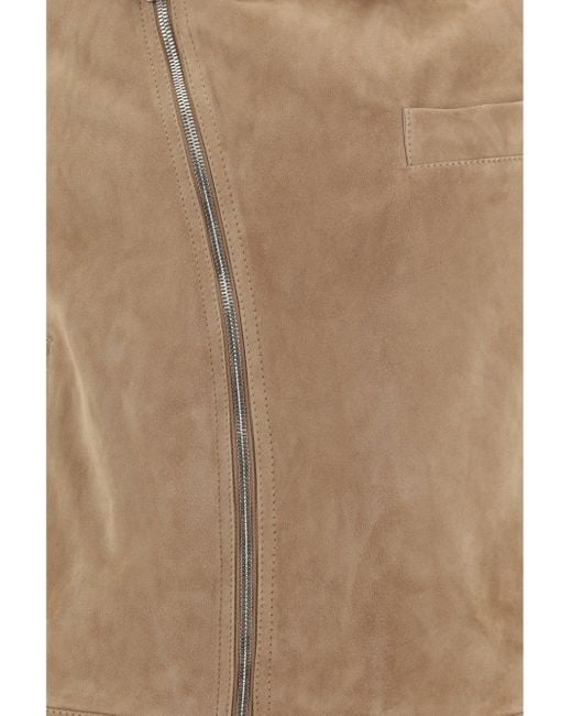 Brunello Cucinelli Brown Leather Jacket for men