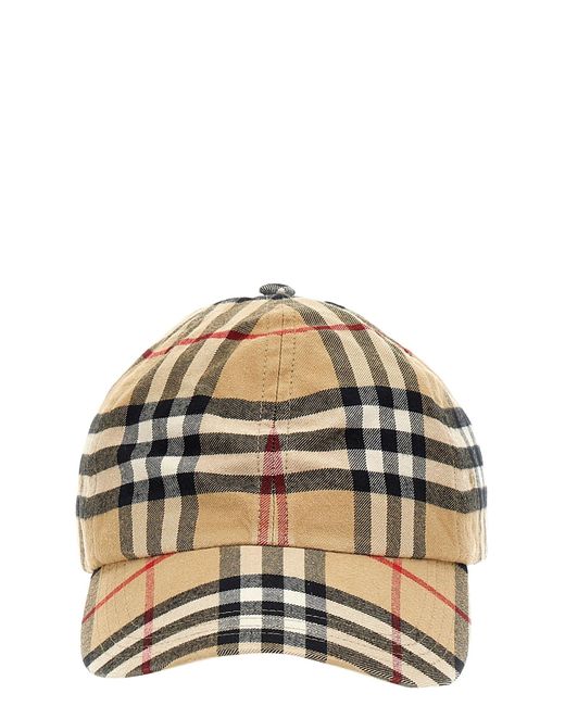 Burberry Metallic Check Cap Hats for men