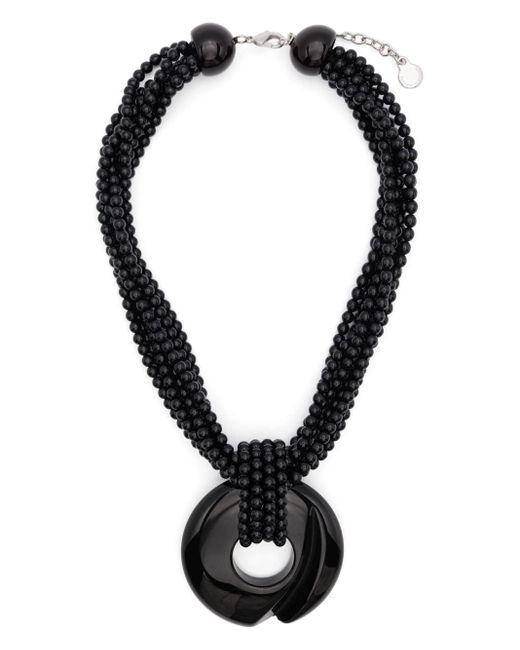 Emporio Armani Exclusive Black Beaded Necklace