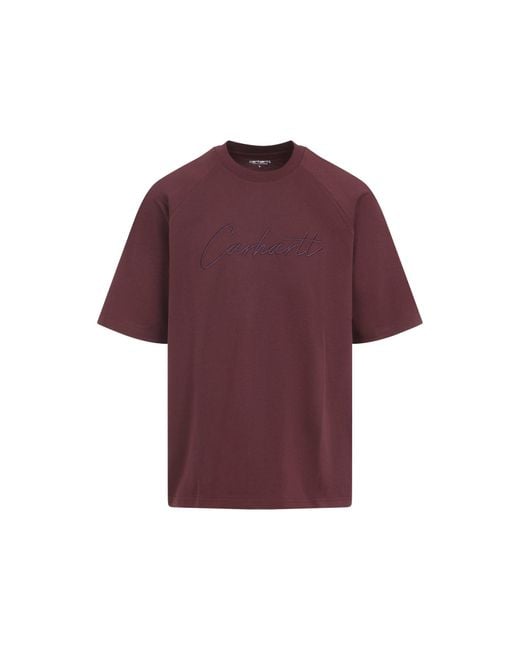 Carhartt Purple Ss Ray T-Shirt for men