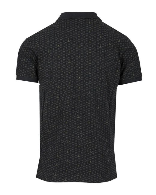 Vivienne Westwood Black Polka Dot Polo for men