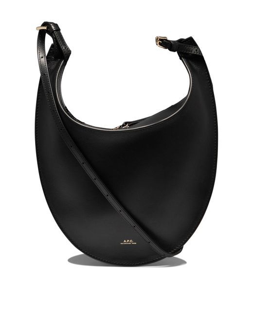 A.P.C. Black Small 'Iris' Eco-Leather Crossbody Bag