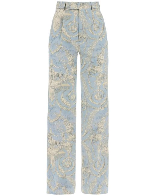 Vivienne Westwood Blue On Rayon Pants