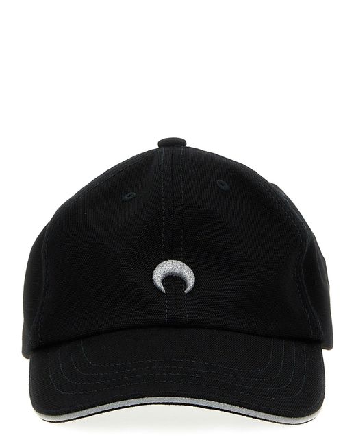 MARINE SERRE Black Logo Embroidery Baseball Cap