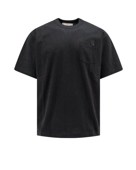 Sacai Black T-shirt for men