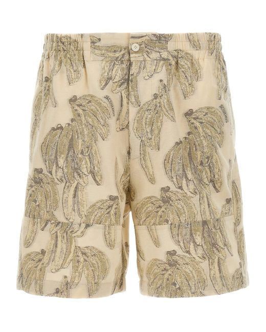 Jacquemus Natural 'Le Short Aloe' Bermuda Shorts for men