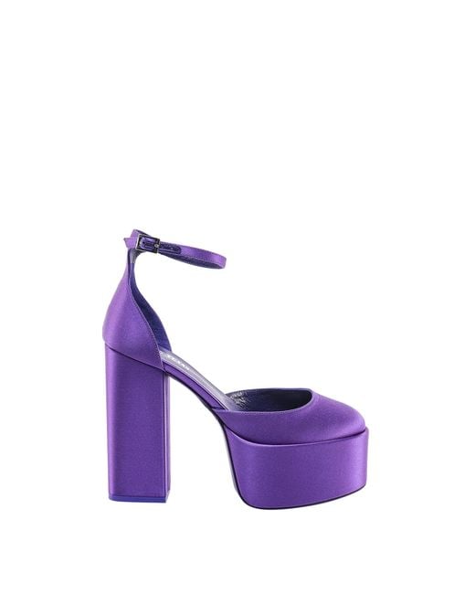 Paris Texas Purple Satin Sandals