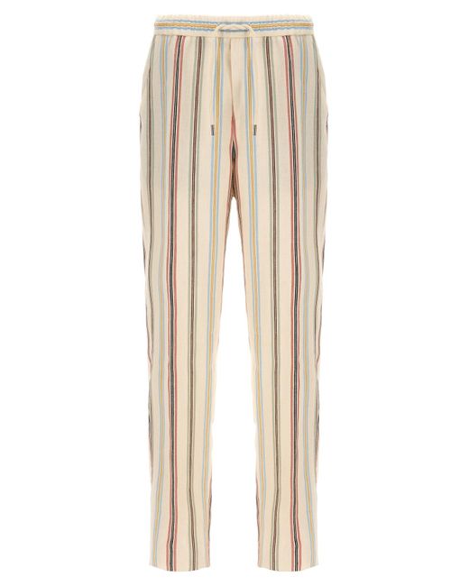 Etro Natural Striped Trousers for men