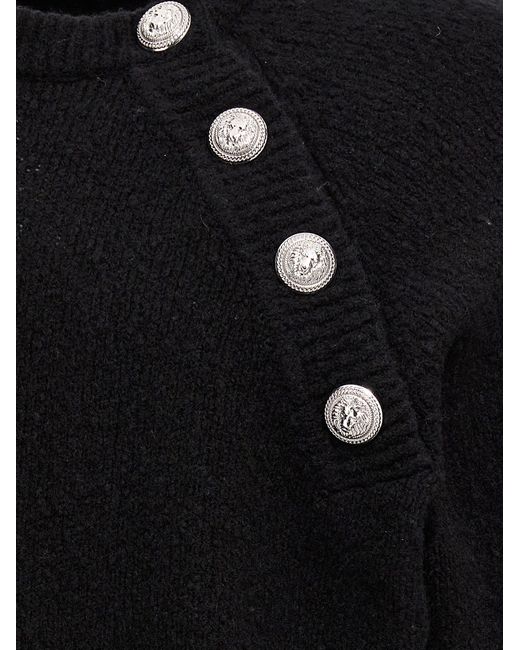 Balmain Black Logo Button Sweater Sweater, Cardigans for men