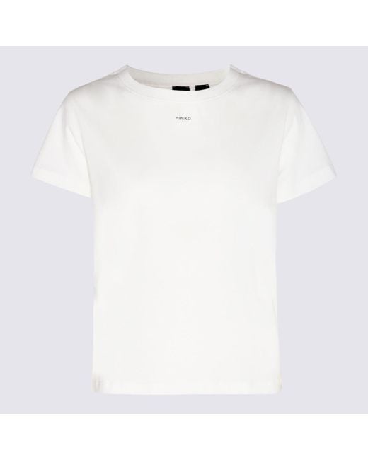 Pinko White Cotton T-Shirt