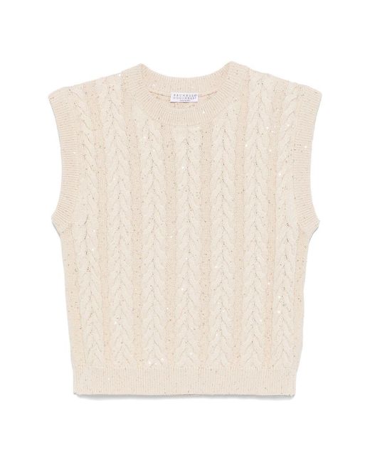 Brunello Cucinelli Natural Sweaters