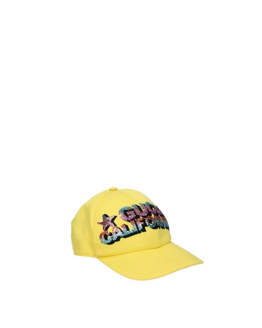 Gucci Yellow Hats Cotton for men