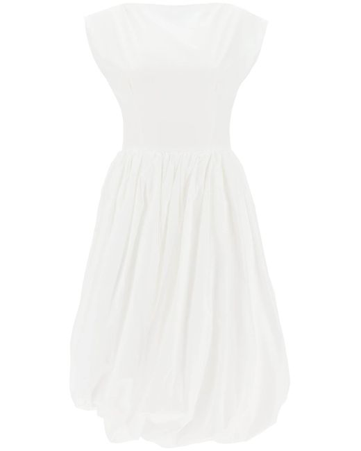 Marni White Midi Balloon Dress