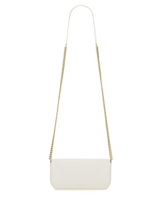 Alexander McQueen White "Skull Flower" Bag Small