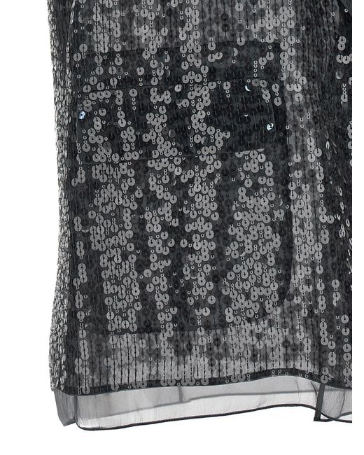 Sequin Vest Gilet Grigio di Brunello Cucinelli in Gray