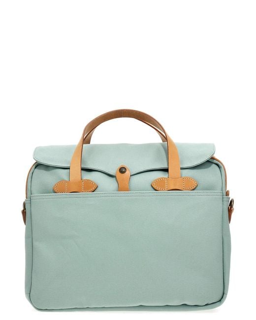 Filson Blue 'Rugged Twill Original Briefcase' Crossbody Bag for men