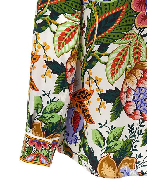 Etro Multicolor Floral Print Shirt for men