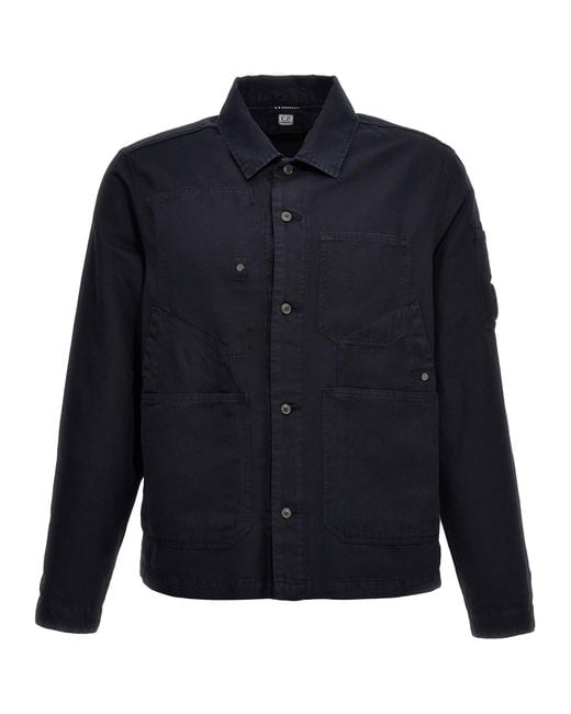 Overlapping Pocket Overshirt Camicie Blu di C P Company in Blue da Uomo