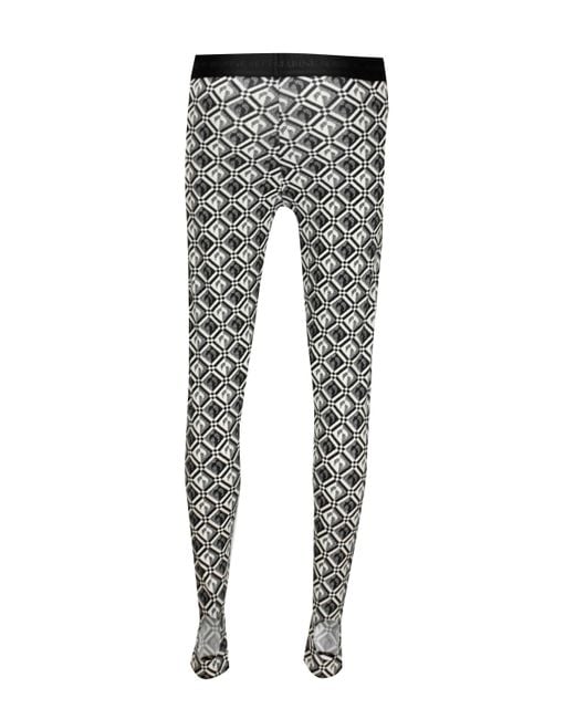 Marine Serre Moon Diamond Pattern Leggings in Gray